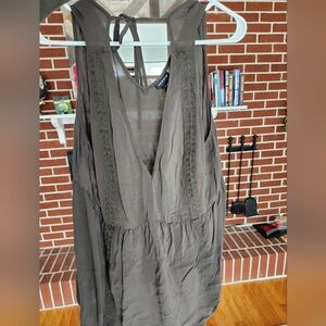 Torrid Brown Sleeveless Top Stith Detail 1